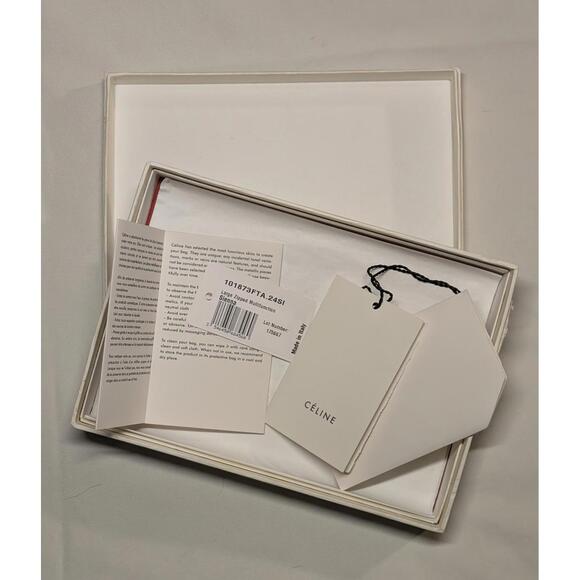 Celine Zip Sienna Wallet Brown Lambskin Leather w Box & Tags - Picture 9 of 9